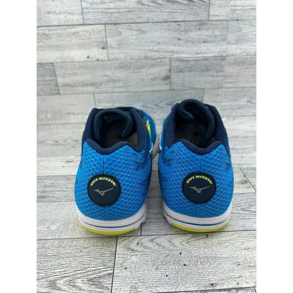 Mizuno Wave Hitogami 3 Womens Running Shoes Blue Neon Yellow J1GB168044 Size 9.5